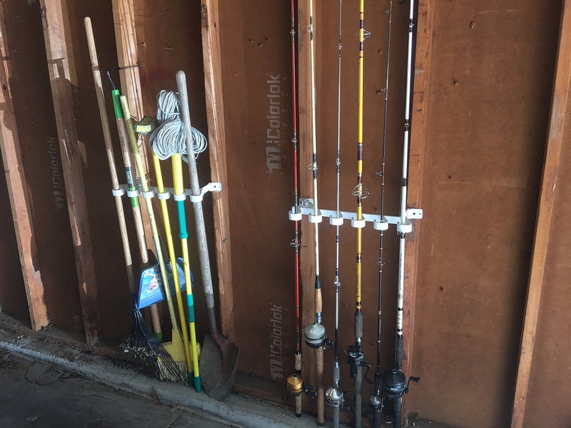 Fourth Wall Solutions Storage Rack for Garage Doors with Hooks for Fishing Rods, Kayak Paddles and More - Image 5